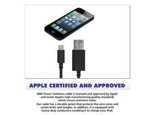 RND Apple Certified Lightning to Reversible USB 6FT Cable for iPhone (6/6 Plus/6S/6S Plus/5/5S/5C/SE) iPad (Pro/Air/Mini) iPod and Siri Remote Data Sync and Charge 8-Pin Cable (6 Feet/1.8 M/Black) RND Apple Certified Lightning to Reversible USB 6FT Cable for iPhone (6/6 Plus/6S/6S Plus/5/5S/5C/SE) iPad (Pro/Air/Mini) iPod and Siri Remote Data Sync and Charge 8-Pin Cable (6 Feet/1.8 M/Black)