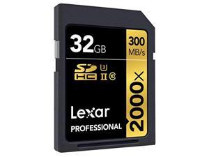 Lexar Professional 2000x 32GB SDHC UHS-II Flash Card Model LSD64GCRBEU2000R