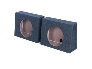 QPower QTW10 Single 10" Sealed Car Audio Subwoofer Sub Box Enclosures (2 Pack)