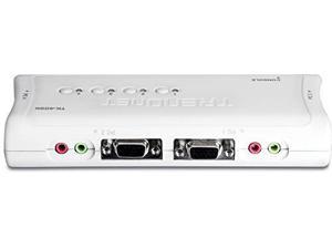 TRENDnet 4-Port USB KVM Switch and Cable Kit with Audio, TK-409K