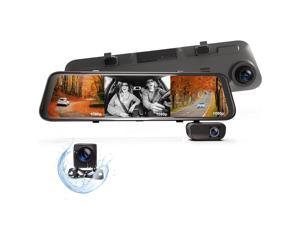 Jeemak 4" IPS Dual Lens Dash Cam Front+Rear Dashboard Waterproof Backup Camera