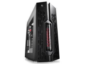 DEEPCOOL GENOME II BK-RD ATX Mid Tower with integrated 360mm Liquid Cooling System Black case with Red helix, AM4 Ready