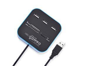 High Speed USB Hub 2.0 3 Ports With Card Reader Mini Hub USB Combo All In One USB Splitter Adapter For PC Laptop Computer High Speed USB Hub 2.0 3 Ports With Card Reader Mini Hub USB Combo All In One USB Splitter Adapter For PC Laptop Computer