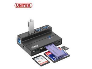 UNITEK 3 Port USB 3.0 Hub Multi Memory Card Reader Adapter For SD MS CF TF M2