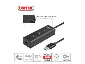 UNITEK Powered 4 Ports USB 3.0 Charging Hub For PC Laptop Mac Notebook Desktop