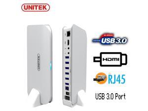 UNITEK Docking Station Hub 6 Port USB 3 + 1080P HDMI + LAN RJ45 Ethernet Adapter UNITEK Docking Station Hub 6 Port USB 3 + 1080P HDMI + LAN RJ45 Ethernet Adapter