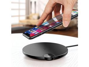LED Qi Wireless Charger For iPhone Xs Max X 8 10W Fast Wirless Wireless Charging Pad For Samsung S10 S9 Xiaomi MI 9 MIX 3
