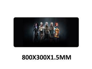 Large Gaming Mousepad The Witcher 3 Wild Hunt 80 x 30cm Xxl Muismat Rubber Computer Gamer Play Mat for Office Desk Keyboard Pads