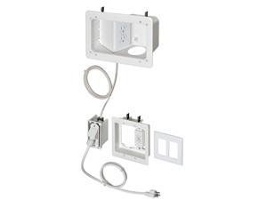 Outlet Boxes TVB713 3-gang Angled Recessed Wall Plate Kit White 1-pack for sale online 