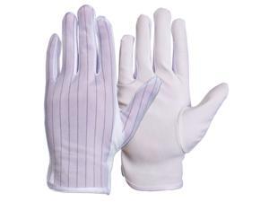 ESD Anti-Static Gloves (1 Pair, Size: Medium), No-Slip Grip, Conductive Woven Polyester & Cotton ESD Anti-Static Gloves (1 Pair, Size: Medium), No-Slip Grip, Conductive Woven Polyester & Cotton