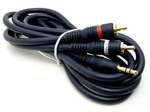 iMBAPrice Premium Series - 25 Feet 3.5mm Stereo Male to 2RCA Male 22AWG Cable - Gold Plated