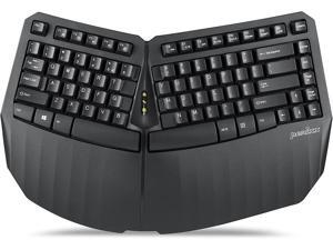 Perixx PERIBOARD-613B Compact Wireless Ergonomic Split Keyboard with Dual 2.4G and Bluetooth Mode - Compatible with Windows 10 and Mac OS X System - Black - US English (11804) Perixx PERIBOARD-613B Compact Wireless Ergonomic Split Keyboard with Dual 2.4G and Bluetooth Mode - Compatible with Windows 10 and Mac OS X System - Black - US English (11804)