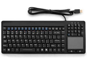 SolidTek 2PW1696 Industrial Mini Keyboard with Touchpad on Right KB-IKB107