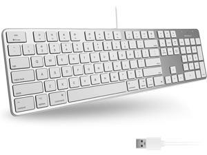 Macally Ultra-Slim USB Wired Keyboard with Number Keypad for Apple Mac Pro, MacBook Pro/Air, iMac, Mac Mini, Laptop Computers, Windows Desktop PC Laptops, Silver (SLIMKEYPROA) Macally Ultra-Slim USB Wired Keyboard with Number Keypad for Apple Mac Pro, MacBook Pro/Air, iMac, Mac Mini, Laptop Computers, Windows Desktop PC Laptops, Silver (SLIMKEYPROA)