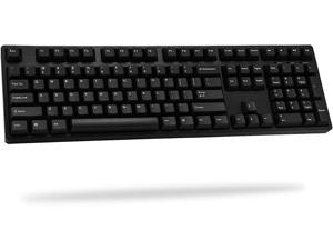 iKBC CD108 V2 Ergonomic Mechanical Keyboard with Cherry MX Clear Switch for Windows and Mac, Full Size Keyboard Upgraded with Mistel PBT Double Shot Keycaps for Desktop and Laptop, Solid Build Quality