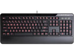 Azio Large Print Waterproof USB Keyboard - Wired 3-Color LED Backlit and Washable with Silver Antimicrobial Protection | Keyboards for Windows PC Version Led Black/Blue Purple Red (KB530) Azio Large Print Waterproof USB Keyboard - Wired 3-Color LED Backlit and Washable with Silver Antimicrobial Protection | Keyboards for Windows PC Version Led Black/Blue Purple Red (KB530)