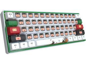 60% Mechanical Gaming Keyboard Bluetooth 5.1 Hot Swappable Keyboard RGB Backlit PBT Keycaps Full Keys Programmable (Gateron Brown Switch)