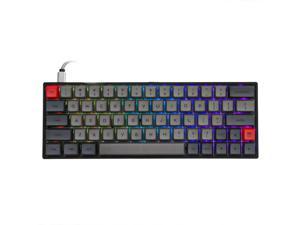 EPOMAKER GK64XS 60% RGB Hot Swappable Bluetooth Mechanical Keyboard with Split Spacebar, 1900mAh Battery, Fully Programmable for Gamers (Gateron Blue Switch, Grey Black)