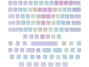 109 Pcs POM Jelly Keycaps Set for Mechanical Keyboard, Doubleshot Translucent OEM Profile Blank Keycaps for DIY 60% /87 TKL/104/108 MX Switches - Rainbow 109 Pcs POM Jelly Keycaps Set for Mechanical Keyboard, Doubleshot Translucent OEM Profile Blank Keycaps for DIY 60% /87 TKL/104/108 MX Switches - Rainbow
