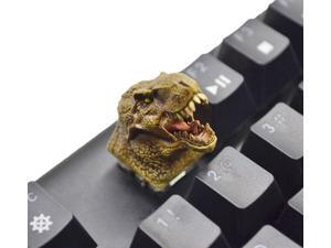Resin Keycap OEM/R4 Height Suitable for MX Switch, Delicate Hand Engraved Resin Key Caps for Mechanical Keyboards (Tyrannosaurus Rex-Yellow) Resin Keycap OEM/R4 Height Suitable for MX Switch, Delicate Hand Engraved Resin Key Caps for Mechanical Keyboards (Tyrannosaurus Rex-Yellow)