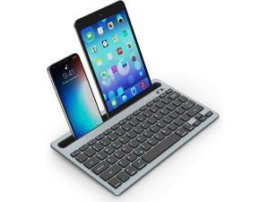 Bluetooth Keyboard Compatible for iPad, LEKVEY Rechargeable Multi-Device Wireless Keyboard with Holder for iPad 10.2/9.7, iPad Air2, iPad Pro 11, iPhone11/12, MacBook, Space Grey Bluetooth Keyboard Compatible for iPad, LEKVEY Rechargeable Multi-Device Wireless Keyboard with Holder for iPad 10.2/9.7, iPad Air2, iPad Pro 11, iPhone11/12, MacBook, Space Grey