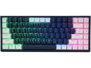 CQ84 Wireless Mechanical Gaming Keyboard, programmable RGB Backlight, Bluetooth 4.0, red Switch, 84 Keys, 60% Wired Keyboard for iPad, Android/Windows Tablet, Laptop, Desktop, White and Blue keycaps CQ84 Wireless Mechanical Gaming Keyboard, programmable RGB Backlight, Bluetooth 4.0, red Switch, 84 Keys, 60% Wired Keyboard for iPad, Android/Windows Tablet, Laptop, Desktop, White and Blue keycaps