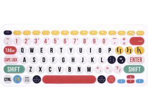 HRH - Ultra Thin Silicone Keyboard Cover Compatible for Logitech K380 Multi-Device Bluetooth Keyboard,Creative Rainbow Font