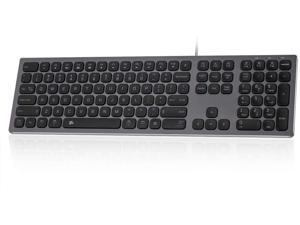 BFRIENDit Aluminum Slim Wired Keyboard, US Layout Wired Computer Keyboard for Apple iMac, MacBook, Mac and PC, Windows 10/8 / 7, USB Keyboard Numeric Keypad Chocolate Keys - Grey BFRIENDit Aluminum Slim Wired Keyboard, US Layout Wired Computer Keyboard for Apple iMac, MacBook, Mac and PC, Windows 10/8 / 7, USB Keyboard Numeric Keypad Chocolate Keys - Grey
