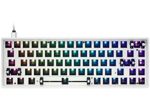 gk68x gk68 hot swappable 65% Custom Mechanical Keyboard Support Split spacebar RGB Switch LEDs Type c has Software programmable (GK68x White Case Kit x1) gk68x gk68 hot swappable 65% Custom Mechanical Keyboard Support Split spacebar RGB Switch LEDs Type c has Software programmable (GK68x White Case Kit x1)