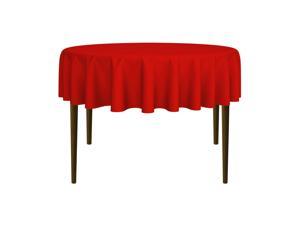 Lann's Linens - 10 Premium 70" Round Tablecloths for Wedding / Banquet / Restaurant - Polyester Fabric Table Cloths - Red