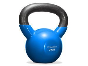 Philosophy Gym Vinyl Coated Cast Iron Kettlebell Weight 20 ..