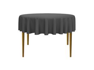Lann's Linens - 10 Premium 70" Round Tablecloths for Wedding / Banquet / Restaurant - Polyester Fabric Table Cloth - Dark Gray