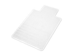 WorkOnIt 36" x 48" Office Desk Chair Floor Mat with Lip for Low Pile Carpet, Clear