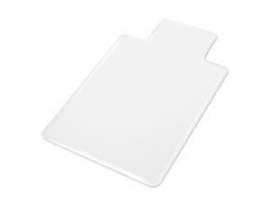 WorkOnIt 36" x 48" Office Desk Chair Floor Mat with Lip for Hardwood Floors, Clear