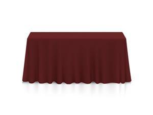 Lann's Linens - 10 Premium 90" x 156" Tablecloths for Wedding / Banquet / Restaurant - Rectangular Polyester Fabric Table Cloths - Burgundy