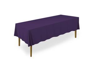 Lann's Linens - 10 Premium 60" x 126" Tablecloths for Wedding / Banquet / Restaurant - Rectangular Polyester Fabric Table Cloth - Purple