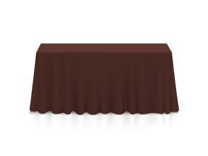 Lann's Linens - 90" x 132" Premium Tablecloth for Wedding / Banquet / Restaurant - Rectangular Polyester Fabric Table Cloth - Chocolate Brown