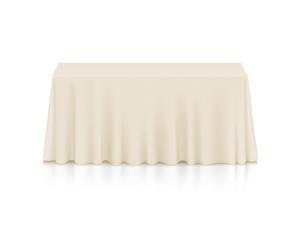 Lann's Linens - 90" x 156" Premium Tablecloth for Wedding / Banquet / Restaurant - Rectangular Polyester Fabric Table Cloth - Ivory