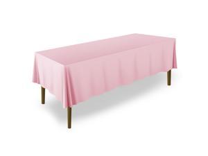 Lann's Linens - 70" x 120" Premium Tablecloth for Wedding / Banquet / Restaurant - Rectangular Polyester Fabric Table Cloth - Pink