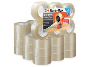 Sure-Max 72 Rolls 3 Extra-Wide Clear Shipping Packing Moving