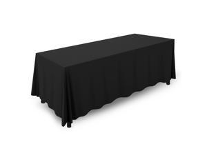 Mill & Thread - 90" x 156" Premium Tablecloth for Wedding / Banquet / Restaurant - Rectangular Polyester Fabric Table Cloth - Black Mill & Thread - 90" x 156" Premium Tablecloth for Wedding / Banquet / Restaurant - Rectangular Polyester Fabric Table Cloth - Black