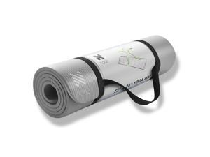 Node 72" x 24" Yoga Mat - 1/2" Extra Thick with Carrying Strap - Gray Node 72" x 24" Yoga Mat - 1/2" Extra Thick with Carrying Strap - Gray