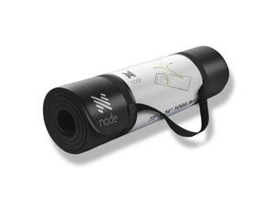 Node Fitness 72" x 24" Yoga Mat - 1/2" Extra Thick with Carrying Strap - Black Node Fitness 72" x 24" Yoga Mat - 1/2" Extra Thick with Carrying Strap - Black