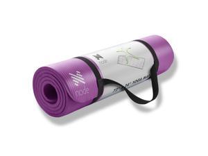 Node Fitness 72" x 24" Yoga Mat - 1/2" Extra Thick with Carrying Strap - Purple Node Fitness 72" x 24" Yoga Mat - 1/2" Extra Thick with Carrying Strap - Purple