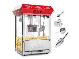 Olde Midway Bar Style Popcorn Machine Maker Popper with 8-Ounce Kettle - Red Olde Midway Bar Style Popcorn Machine Maker Popper with 8-Ounce Kettle - Red