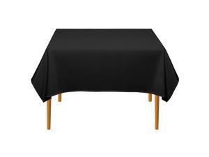 Lann's Linens - 54" Square Premium Tablecloth for Wedding / Banquet / Restaurant - Polyester Fabric Table Cloth - Black