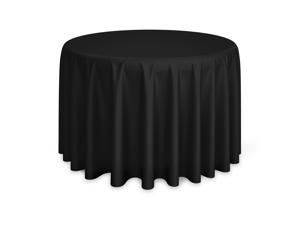 Lann's Linens - 20 Premium 120" Round Tablecloths for Wedding / Banquet / Restaurant - Polyester Fabric Table Cloths - Black