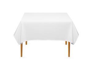 Lann's Linens - 54" Square Premium Tablecloth for Wedding / Banquet / Restaurant - Polyester Fabric Table Cloth - White