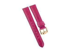 Hot Pink Leather Watch Strap with Gold Buckle with Du Maurier Logo, 16mm Hot Pink Leather Watch Strap with Gold Buckle with Du Maurier Logo, 16mm