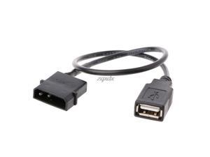 30cm PC Internal 5V 2-Pin IDE Molex To USB 2.0 Type A Female Power Adapter Cable Z10 Drop ship